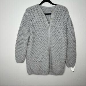 Vintage Powder Blue Knit Cardigan Women's size L